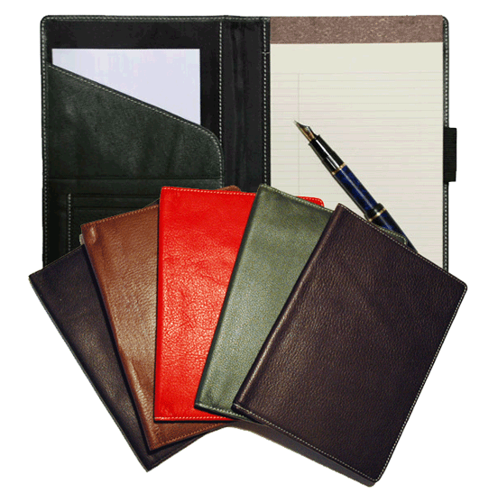 Sweda VP125 Pocket Jotter Notebook - Padded Cover, Black & Red, Spiral, 3x5 Inch